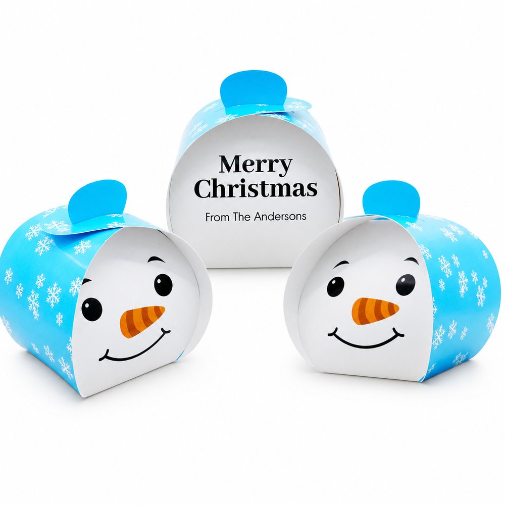 Personalised Snowman Foldover Gift Box