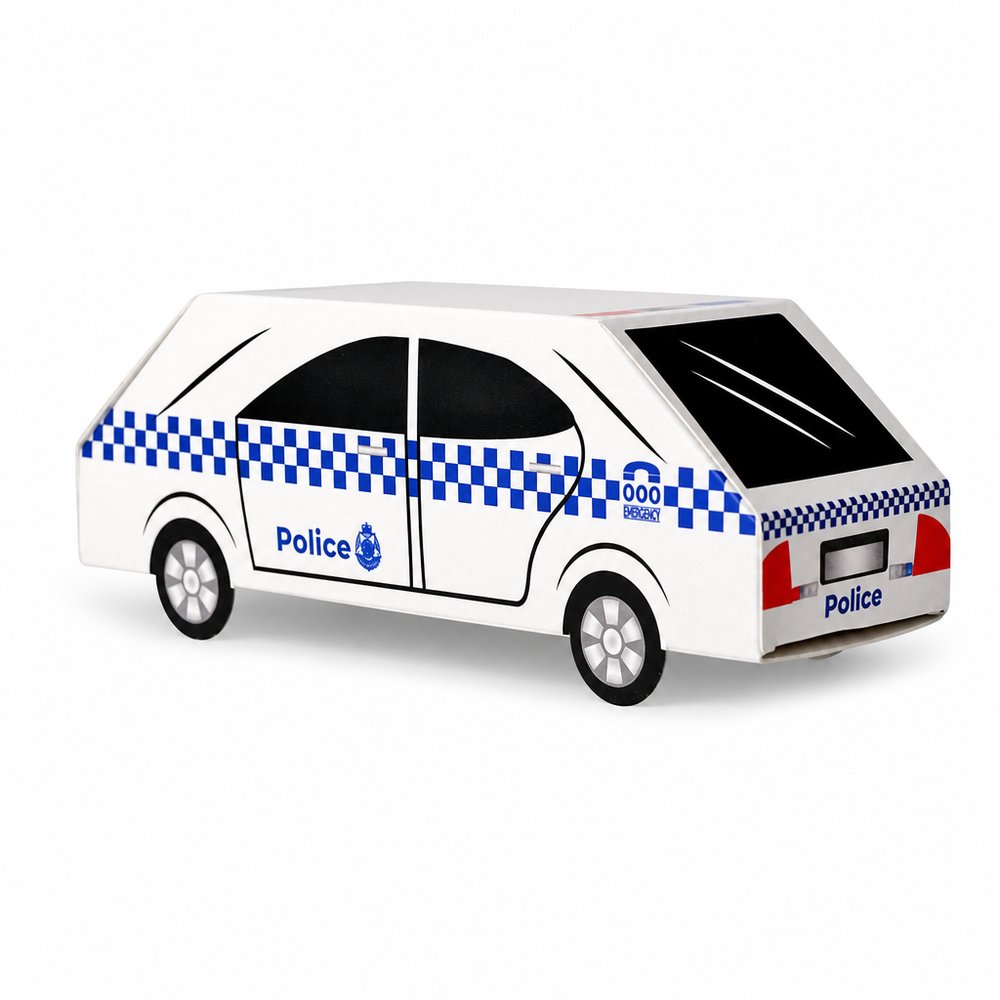 Police Car Lolly Box — Personalised 17cm