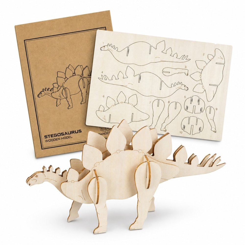 BRANDCRAFT Stegosaurus Basswood Model Kit