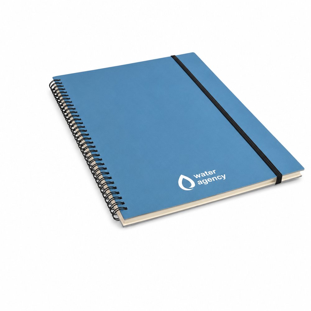 Woodgrain A4 Spiral Notebook — Branded Corporate Stationery