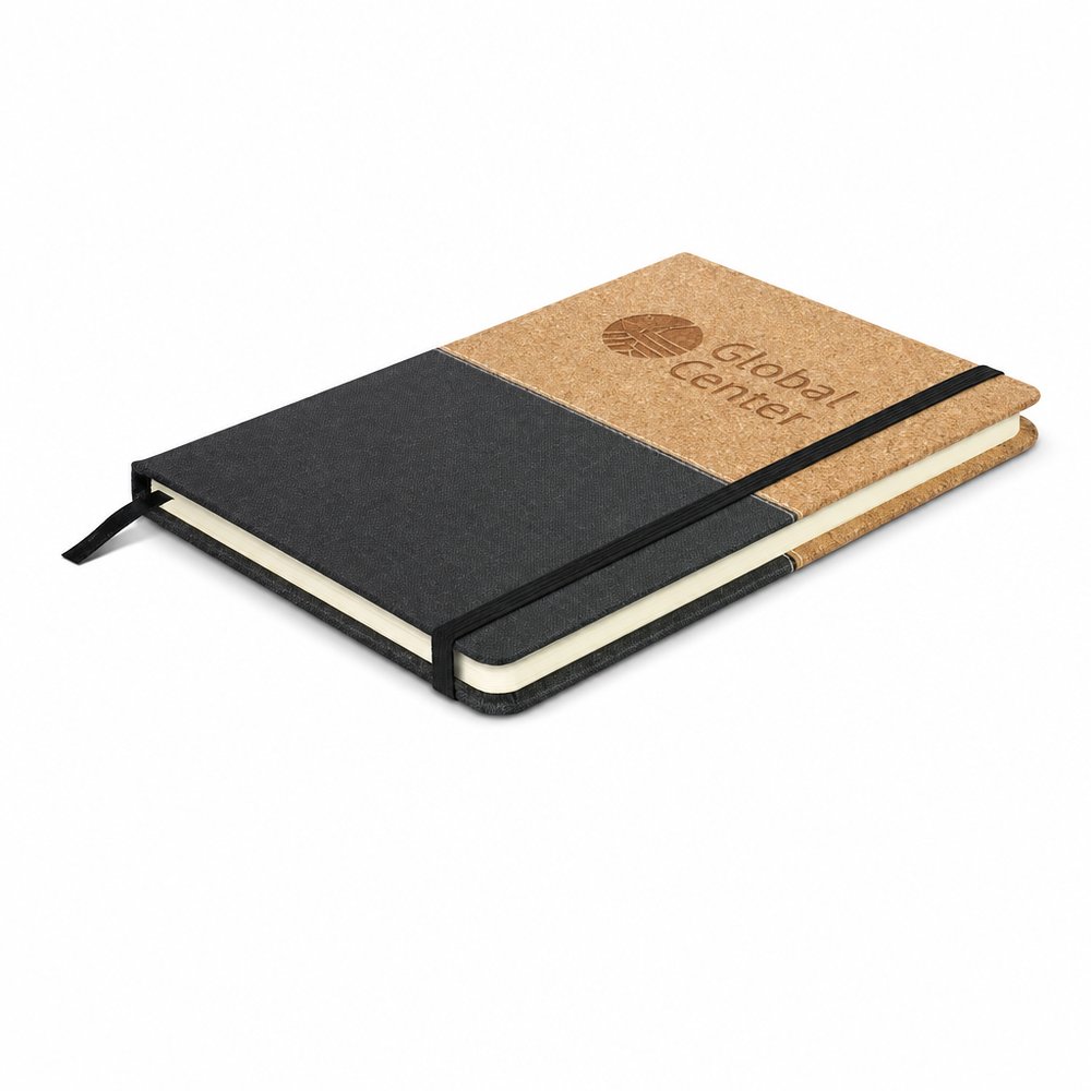 Porto Cork & PU A5 Notebook — Branded Journal