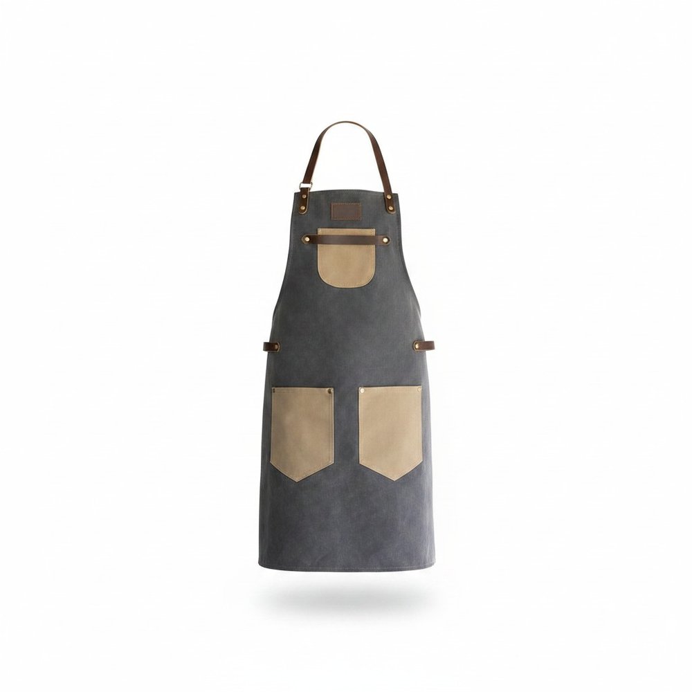 Custom 16oz Canvas and Leather Hospitality Apron
