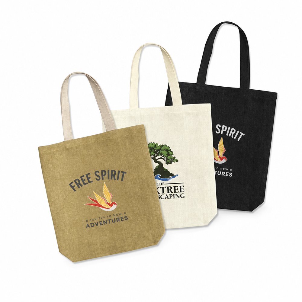 Large Jute Tote Bag — Custom Printed