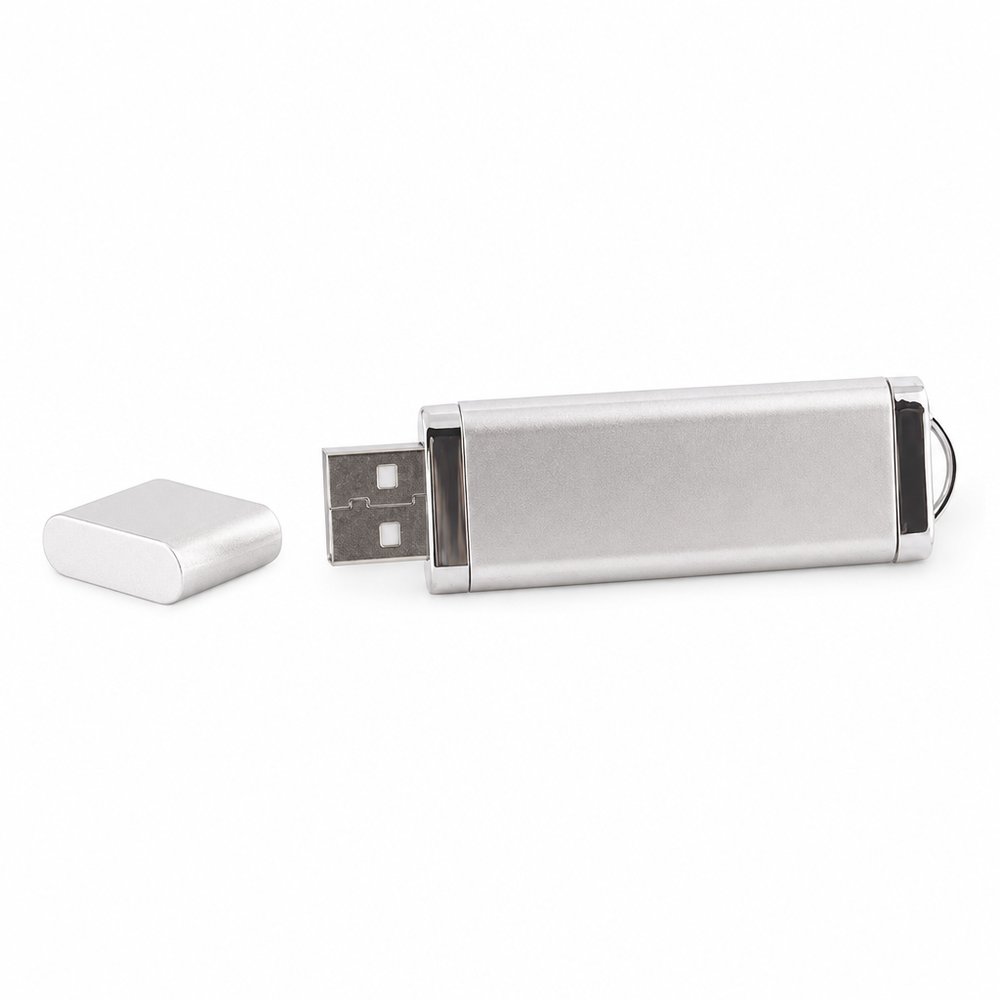 Silver Chrome Finish 4GB Promotional USB Drive