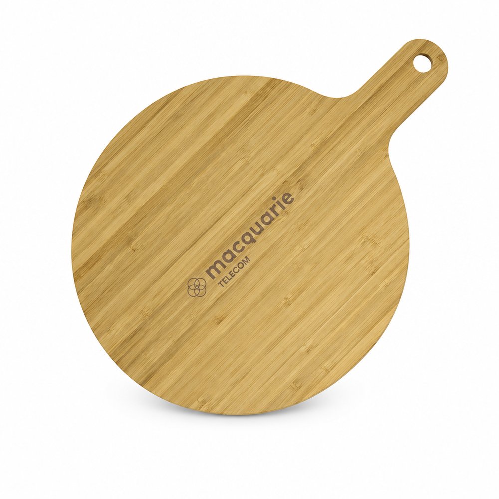 Engraved Bamboo Pizza Board with Handle