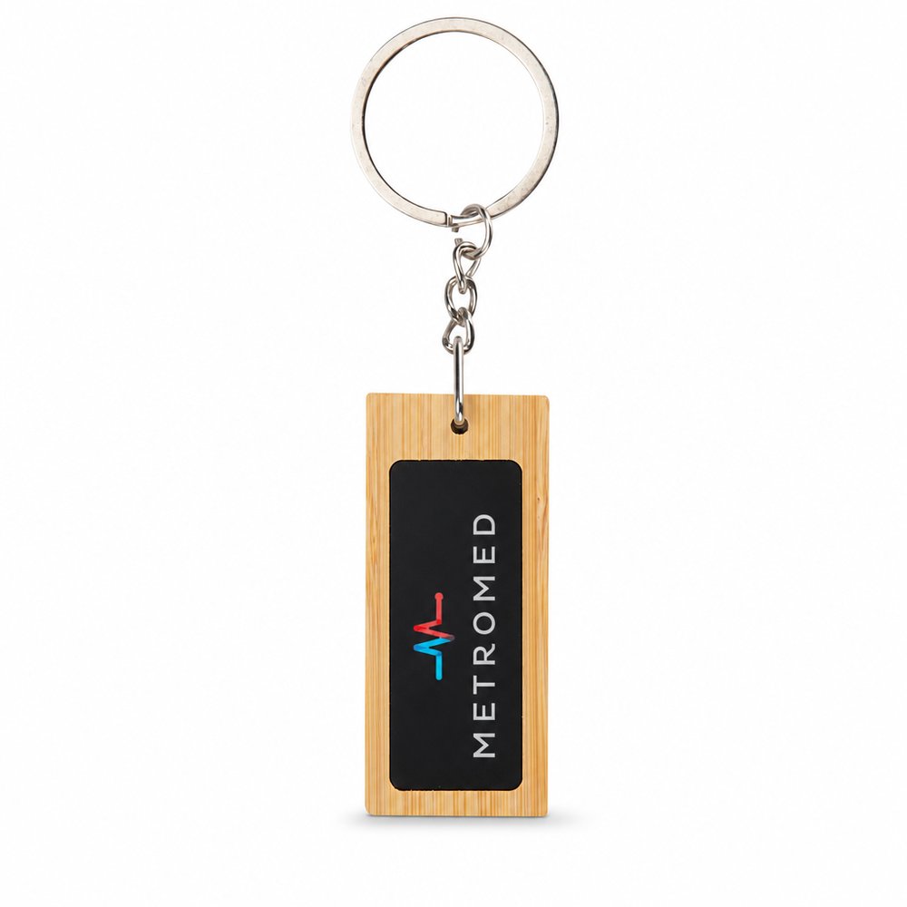 Mirage Bamboo Keyring with Mirror Finish