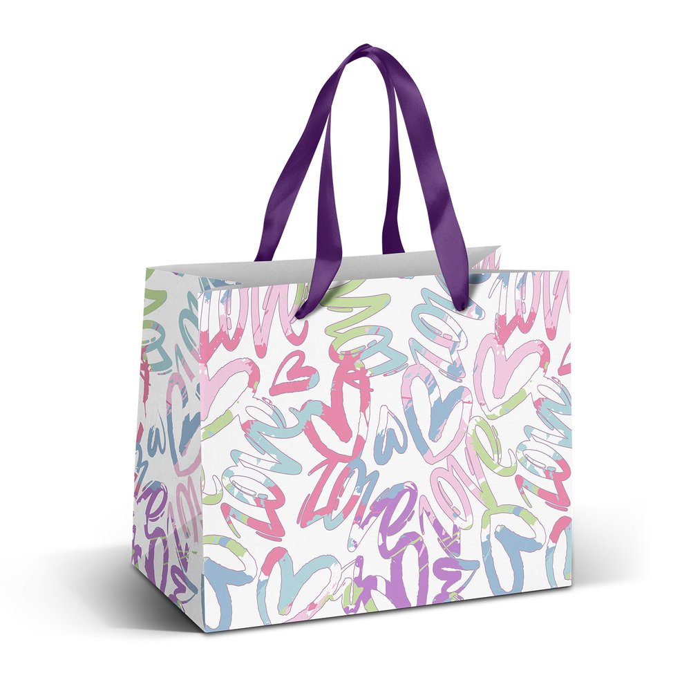 Full Colour Ribbon Handle Gift Bag 5L