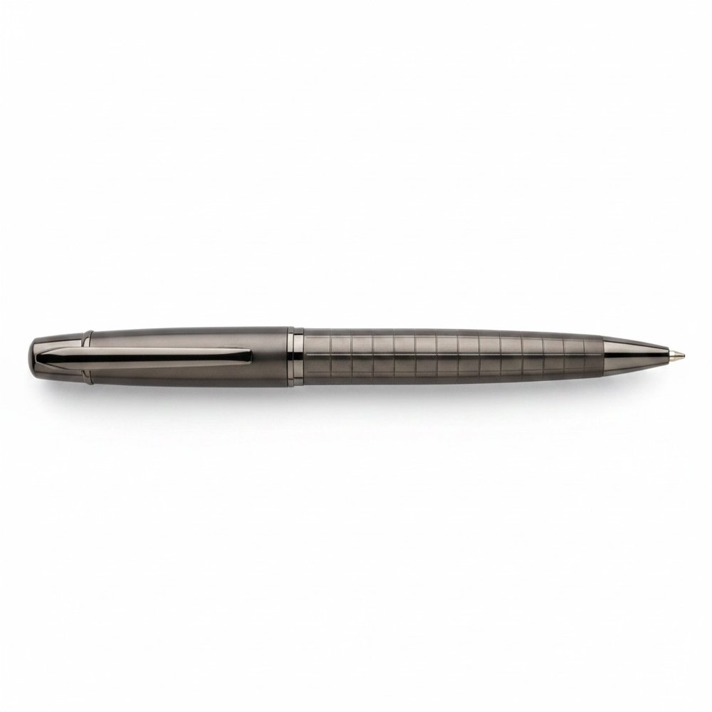 Grid Twist Ballpen — Metal with Chrome Trim