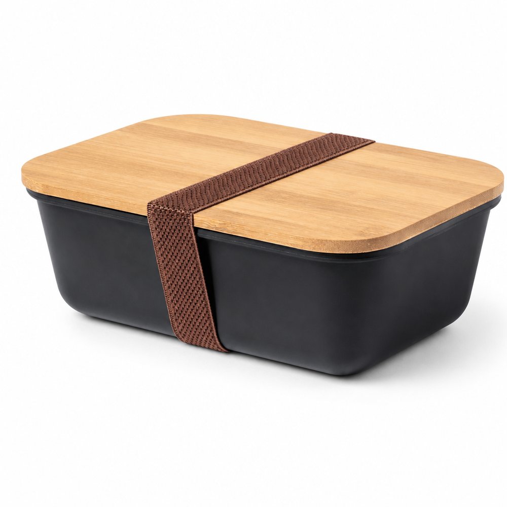 Natural Wheat Straw Lunch Box with Bamboo Lid