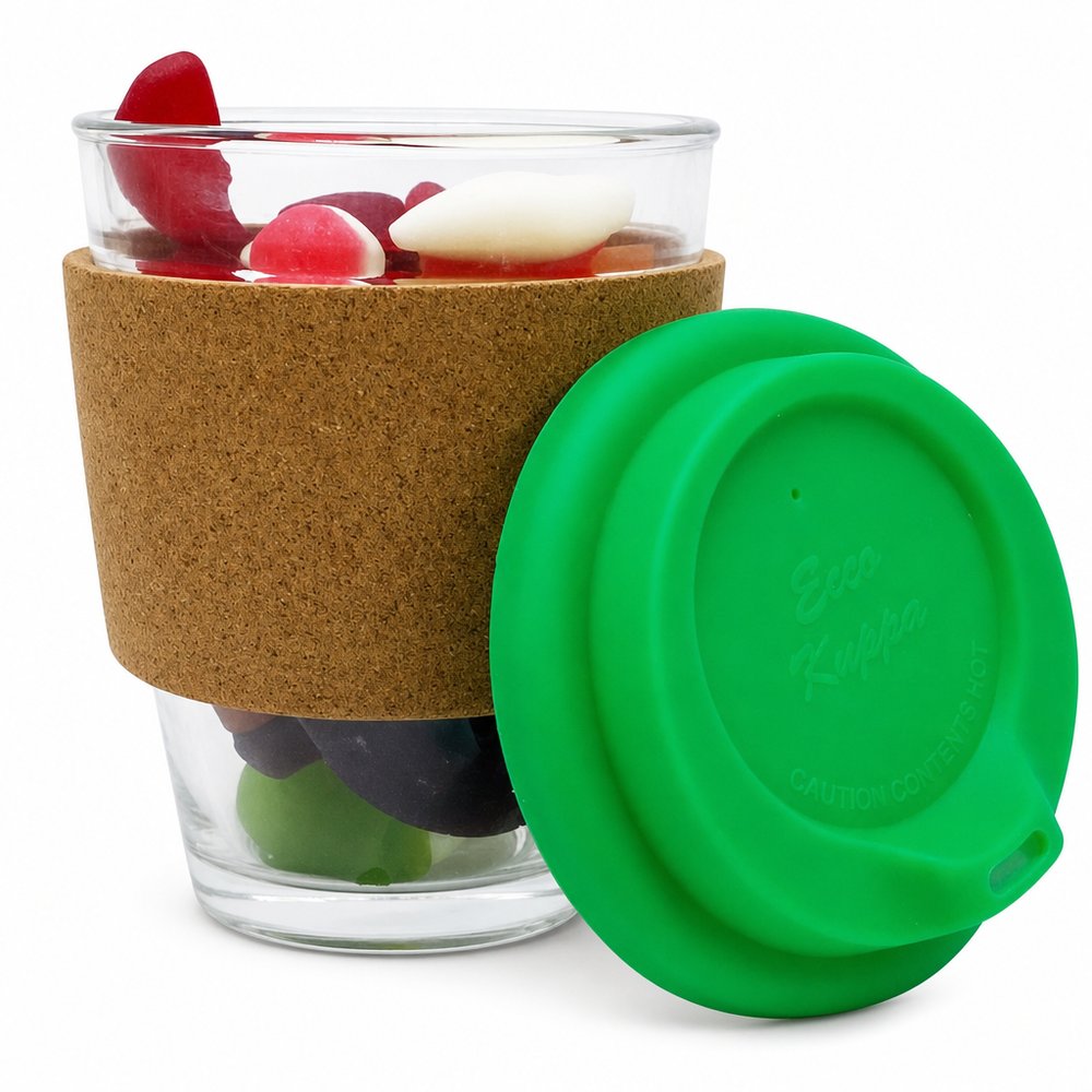 Jelly Mix in Cork Band Glass Coffee Cup