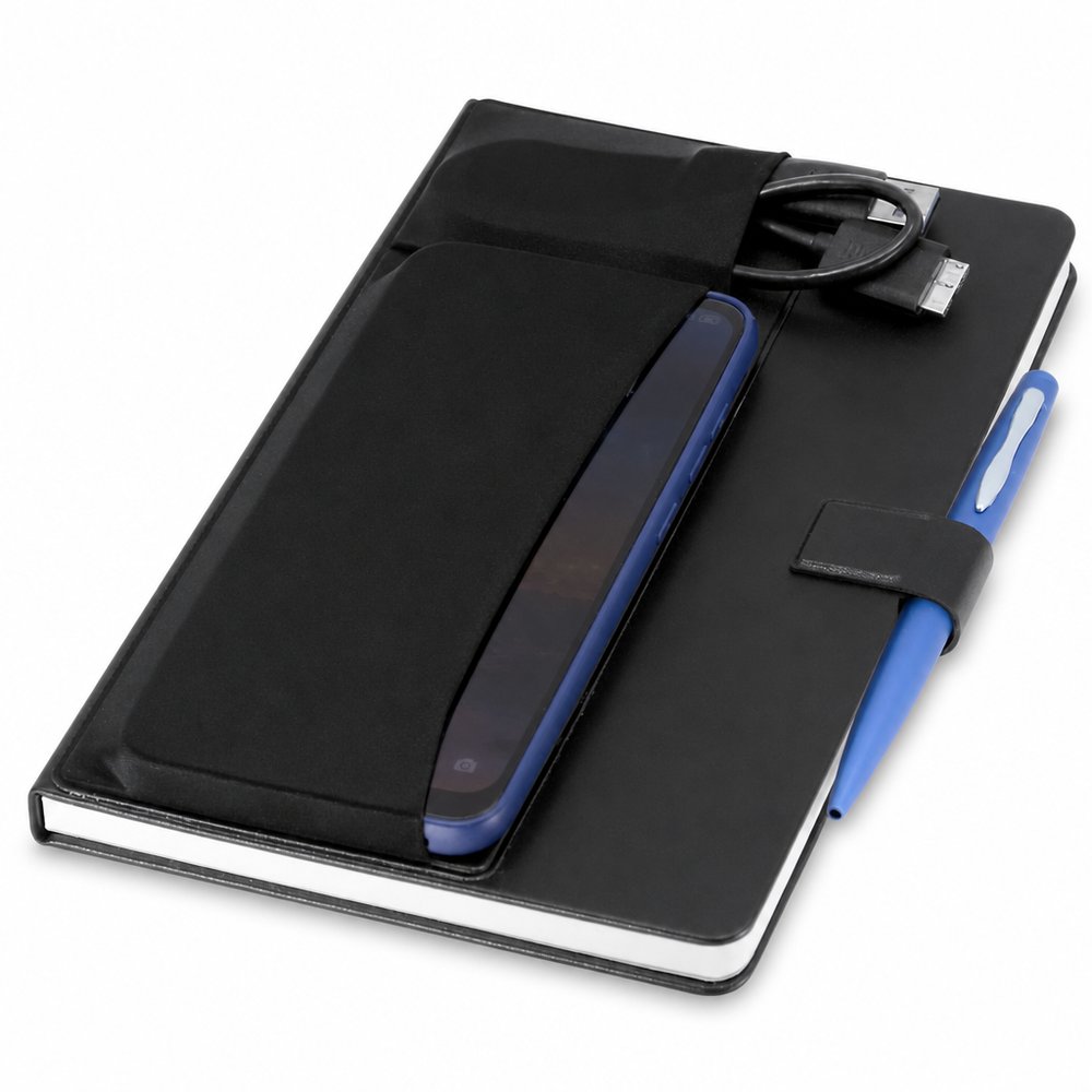 Remote Work Notebook with Tech Pockets