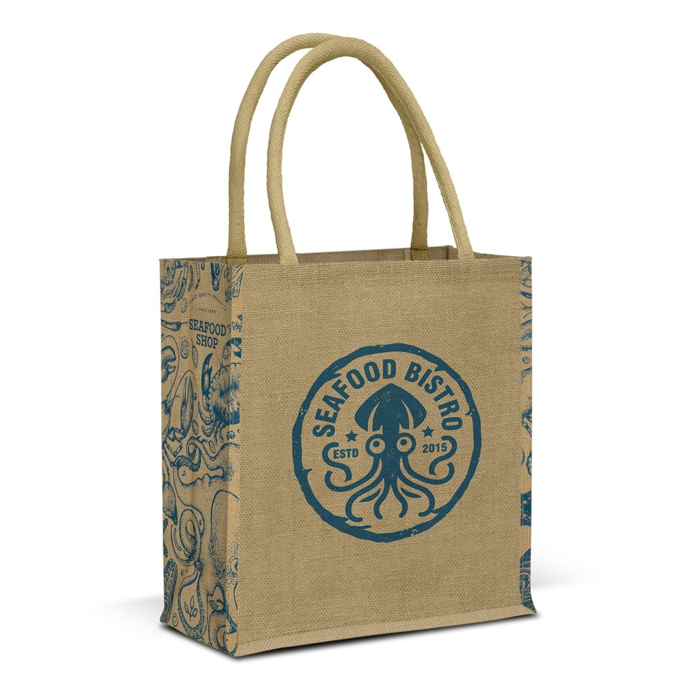 Lanza Laminated Jute Tote Bag