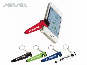 Promotional Phone Holder-Stylus Keychains