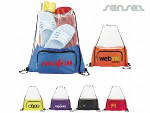 Promotional Mesh Top Drawstring Backpacks