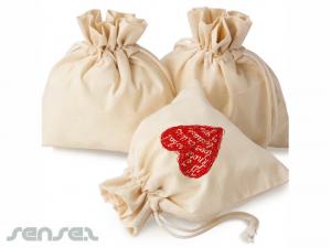 Calico Drawstring Gift Bags