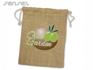 Promotional Eco Drawstring Jute Bags (Medium)