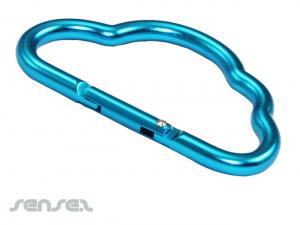Shaped Keyrings - Carabiners (Cloud)