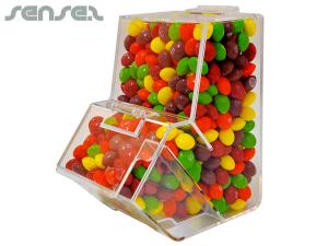 Promotional Clear Dispensers with Assorted Skittles