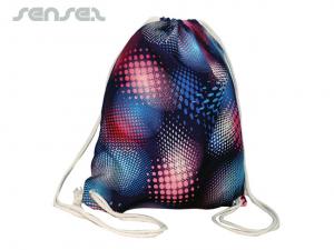 Promotional Full Colour Cotton Drawstring Backpacks