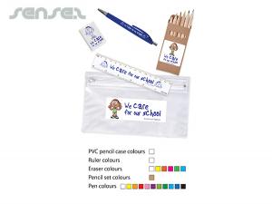 Promotional Bibo Stationery Sets In PVC Pencil Case