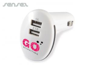 Promotional White USB Car Chargers
