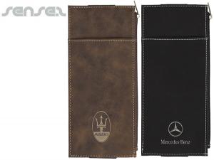 Promotional Suede Leatherette Pen & Tech Quivers