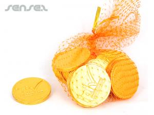 Promotional Large Choc Coin Bags