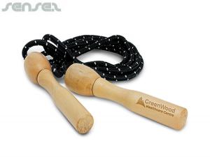 Promotional Wooden Handle Skipping Ropes (2.23m)