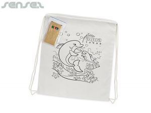 Promotional Colouring In Drawstring Backpacks