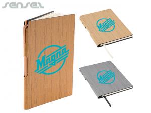 Promotional Forest Wood Look Notebooks With Pen (A5)