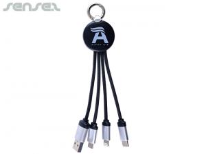 Promotional Glow 3 In 1 Multi Charging Cables