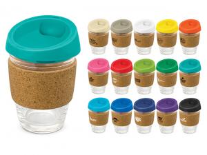 Glass Coffee Cups With Cork Band (340ml)