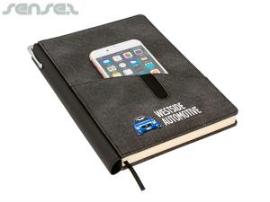 Promotional Stevie Faded Denim Leatherette Notebooks (A5)