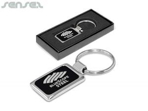 Promotional Stallion Metal Engraved Keyrings