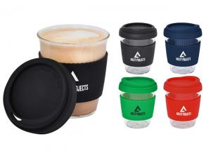 Promotional Peak Glass Reusable Coffee Cups (390ml)