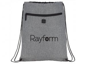 Promotional Mica Earbud Port Drawstring Backpacks