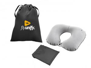 Sueded Inflatable Travel Pillows