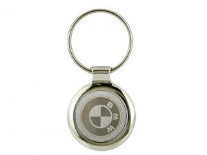 Promotional Satin Metal Round Keyrings