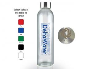 Promotional Isle Borosilicate Glass Drink Bottles (550ml)