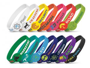 Promotional Debossed Zircon Silicone Wrist Bands