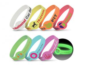 Zircon Silicone Wrist Bands (Glow In The Dark)