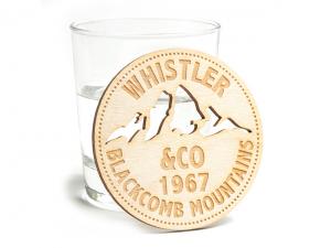 Promotional Engraved Chunky Plywood Coasters - Round (4mm)