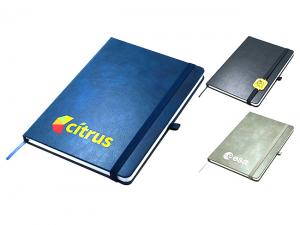 Promotional Hard Grained Leather PU Cover Notebooks (A5)