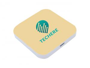 Promotional White Stallion Square Phone Chargers