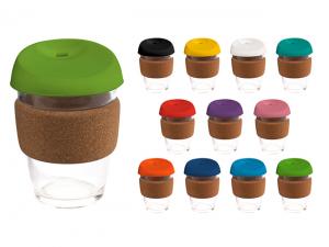 Promotional India Glass Cup With Cork Bands (340ml)
