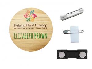 Promotional Eco Bamboo Name Tags (50mm)