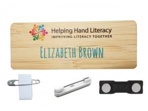 Promotional Personalised Name Badges (Bamboo)