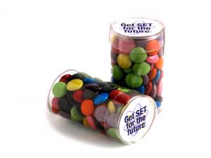 Promotional Choc Beans Filled PET Tubes (100g)
