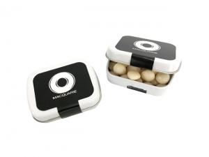 Promotional Rectangle Hinge Tins Filled With Chewy Mints (30g)