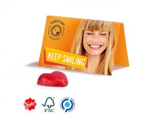 Promotional Promotion Cards With Ritter Sport Minis Or Chocolate Hearts (5g)